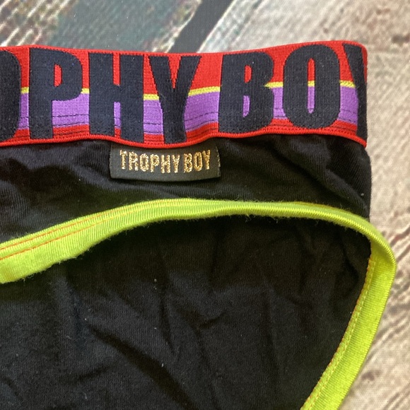 🐬 Andrew Christian Trophy Boy Black Briefs - Picture 2 of 5